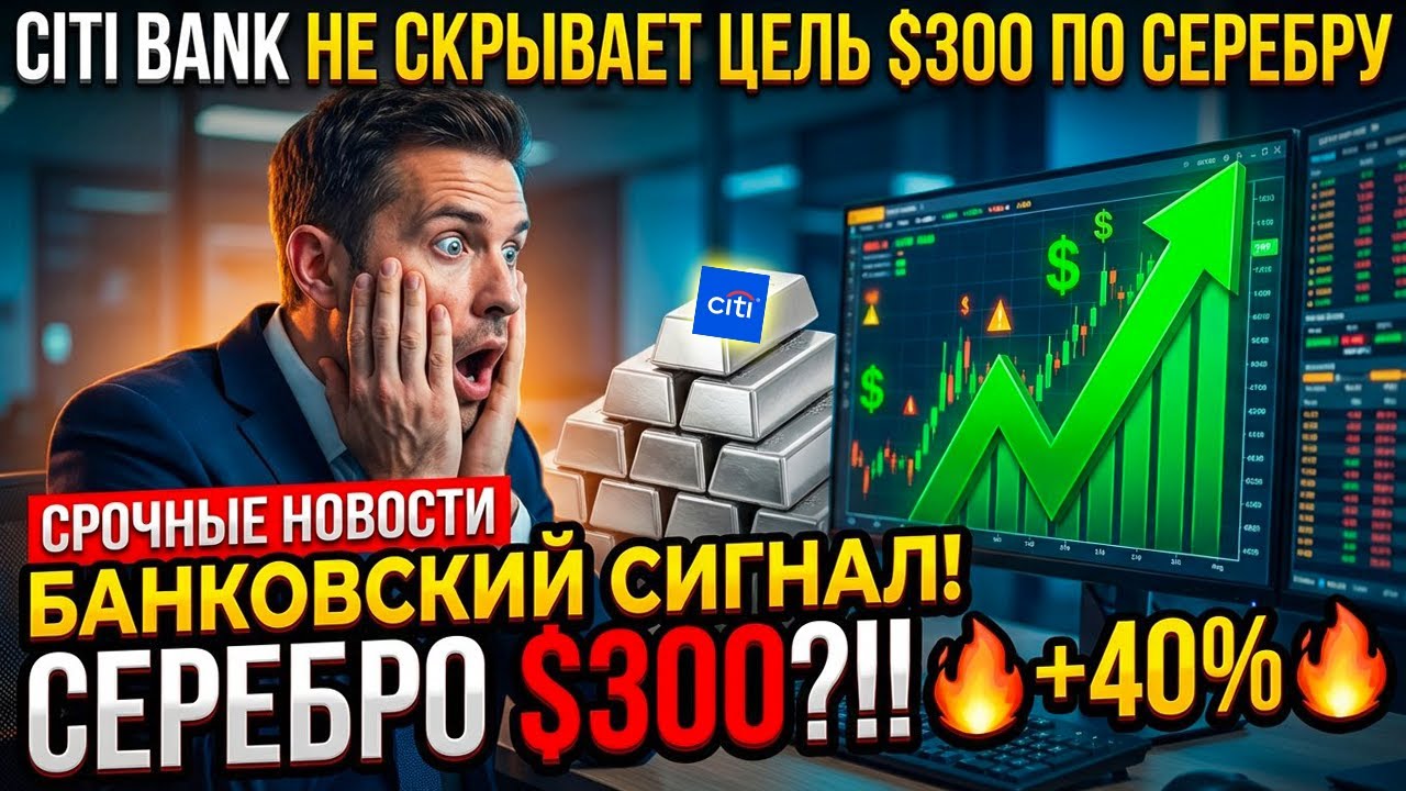 Почему CITI BANK не скрывает Цель $300 по СЕРЕБРУ