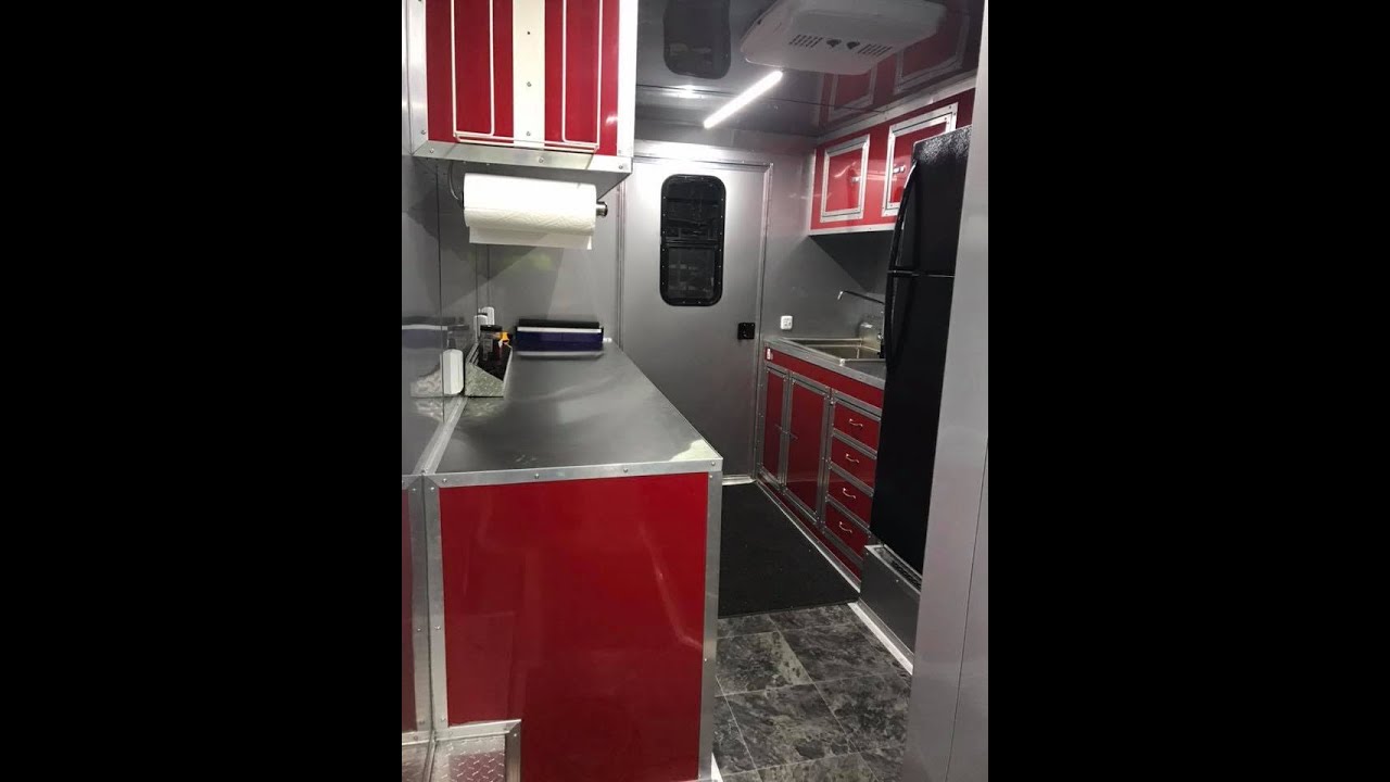 2019 Freedom Trailers Review - Competition BBQ Trailer - Enclosed Cargo Trailer - Interior Setup