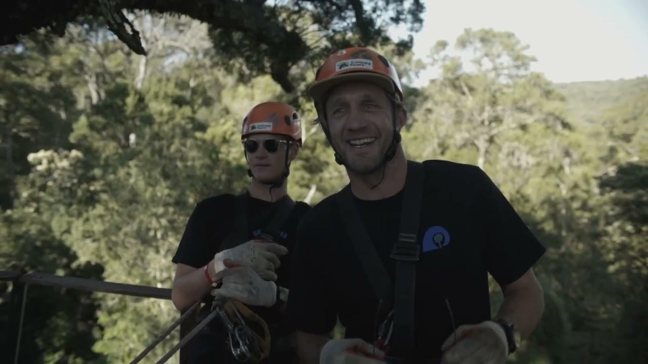 Zip Lining with Luke Thompson & Frank Solomon | Corona Open J Bay