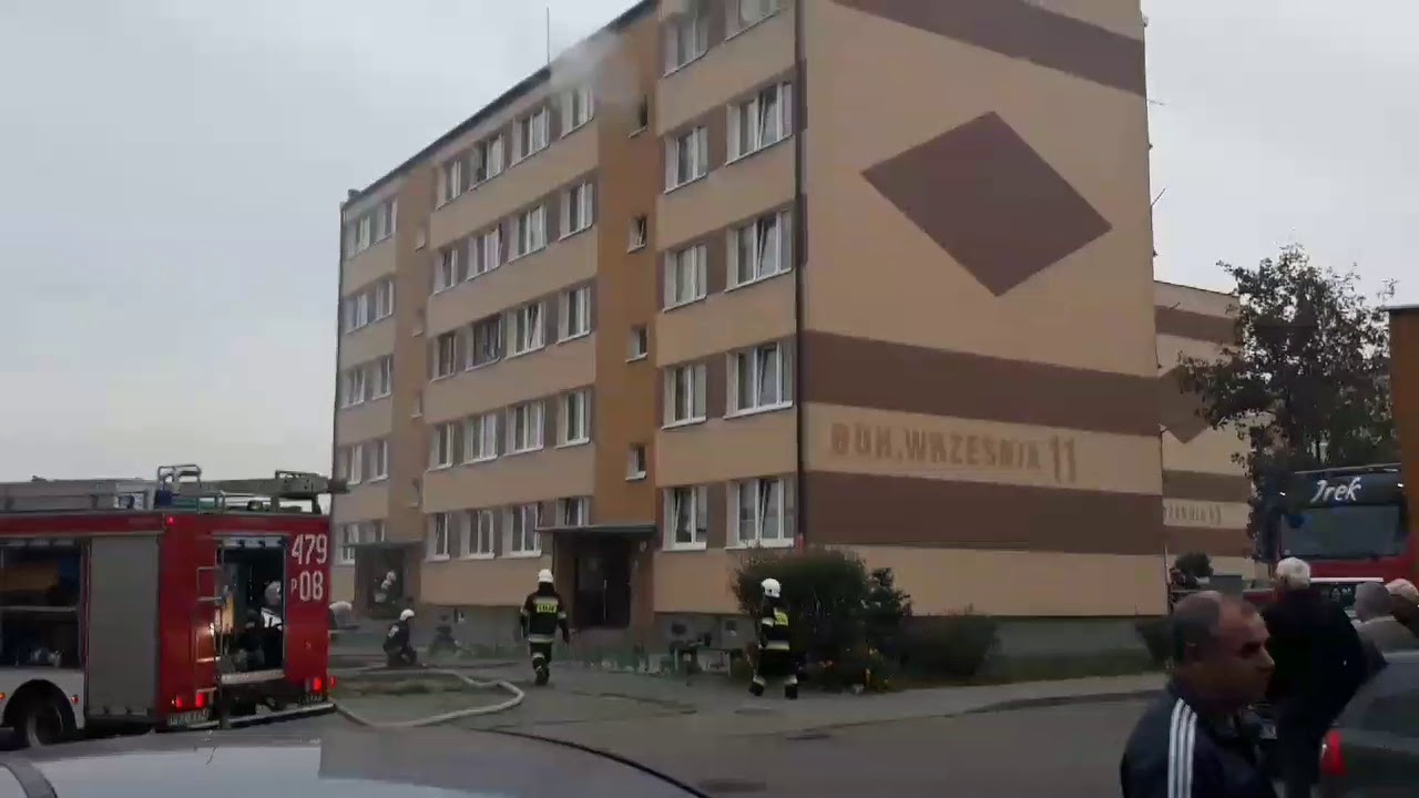 ❗❗❗ALARMOWO❗❗❗OSP Kłodawa 02.10.2017 Pozar w bloku mieszkalnym.