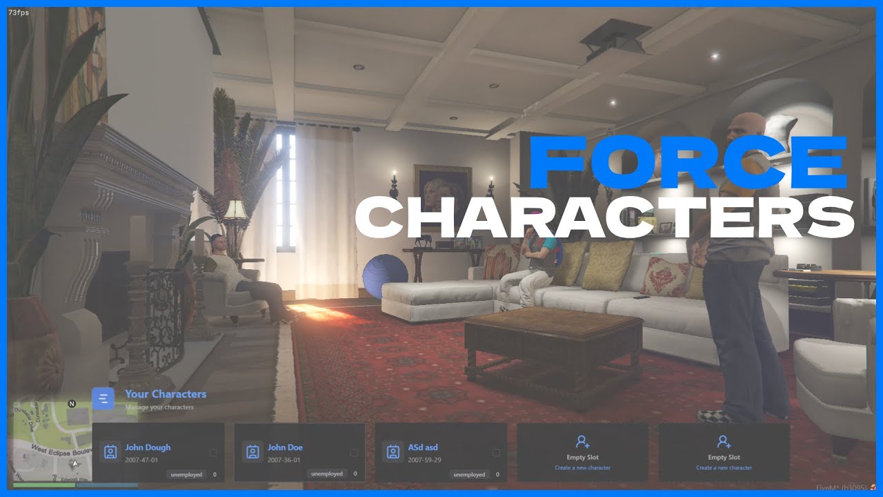 Force Characters [ESX, QBCore, QBox, STANDALONE] │FIVEM SCRIPT (Multicharacter system)