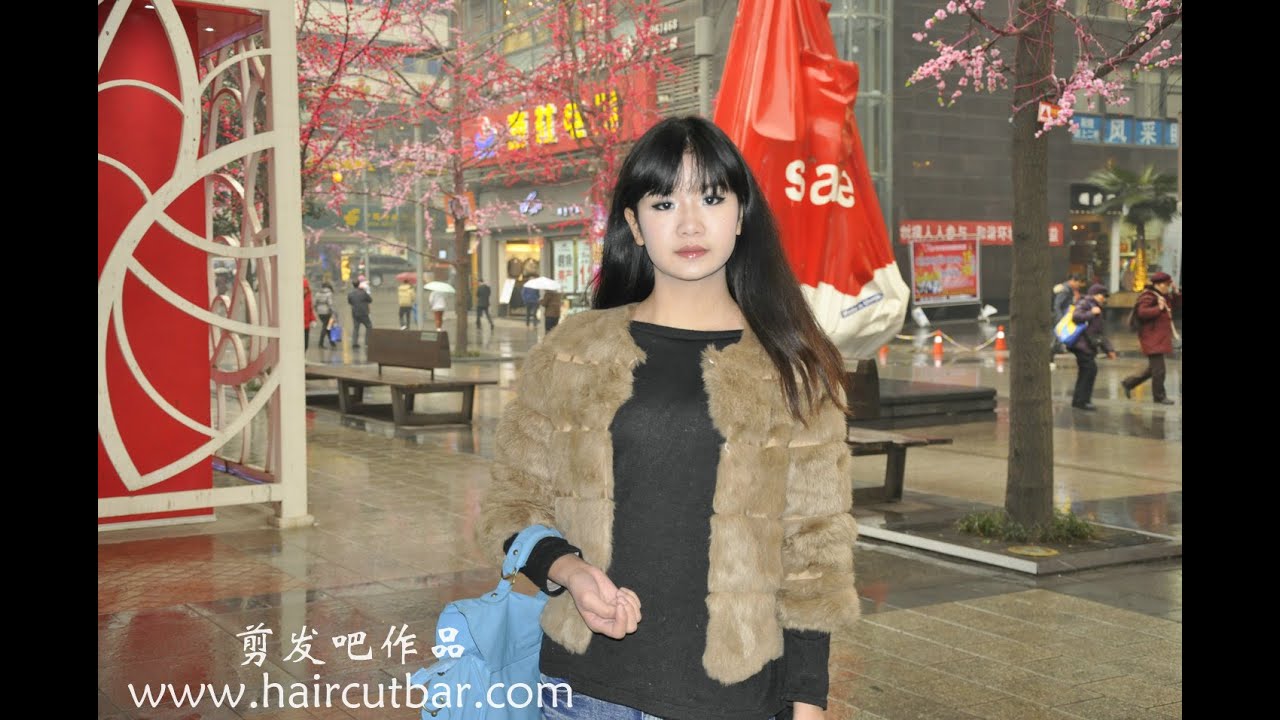 HB-BOB-V048 Pretty cute young model has extreme short bob with short bang and shot buzz shave