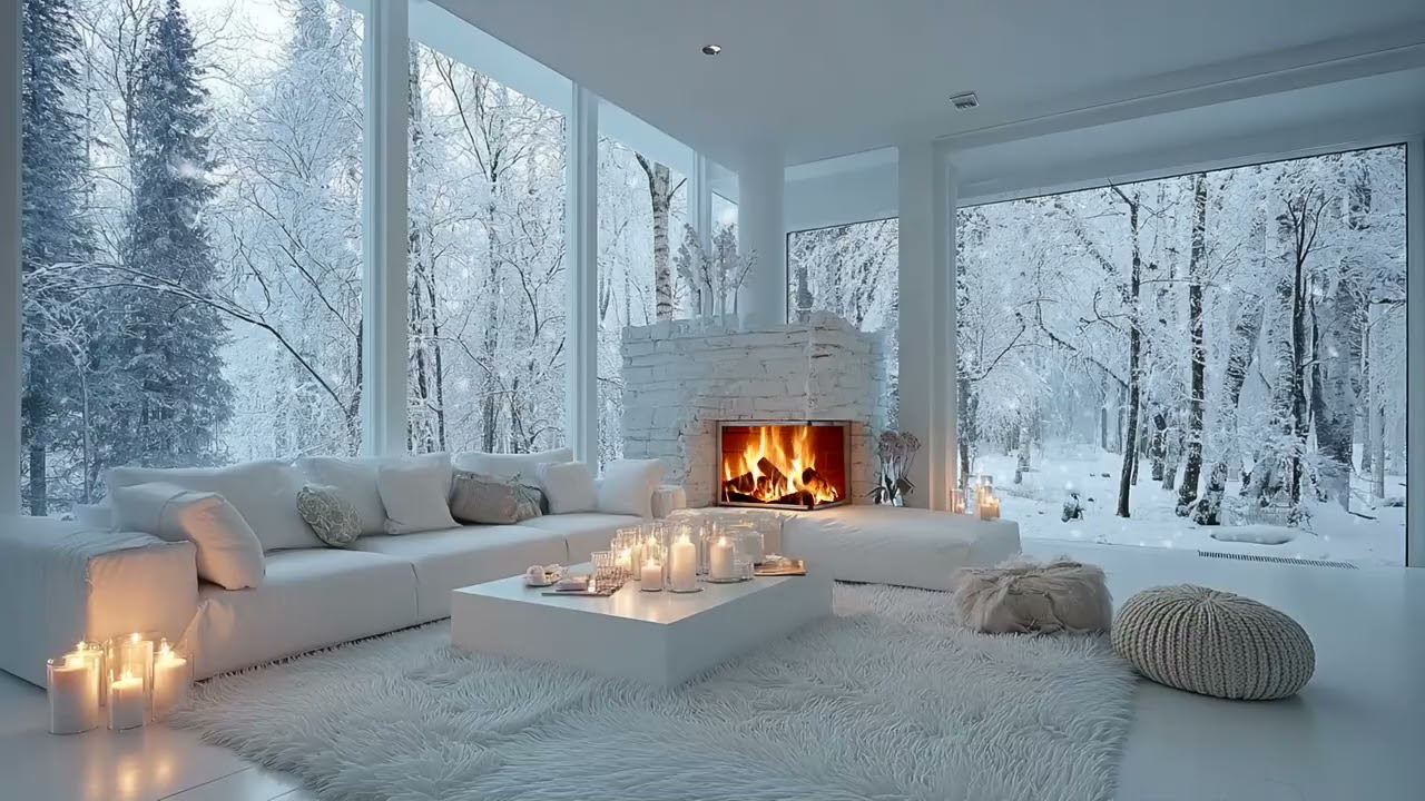 ☁️🎹 Winter Piano Mood | Peaceful Cozy Room and Gentle Snow Outside for Focus and Relaxation