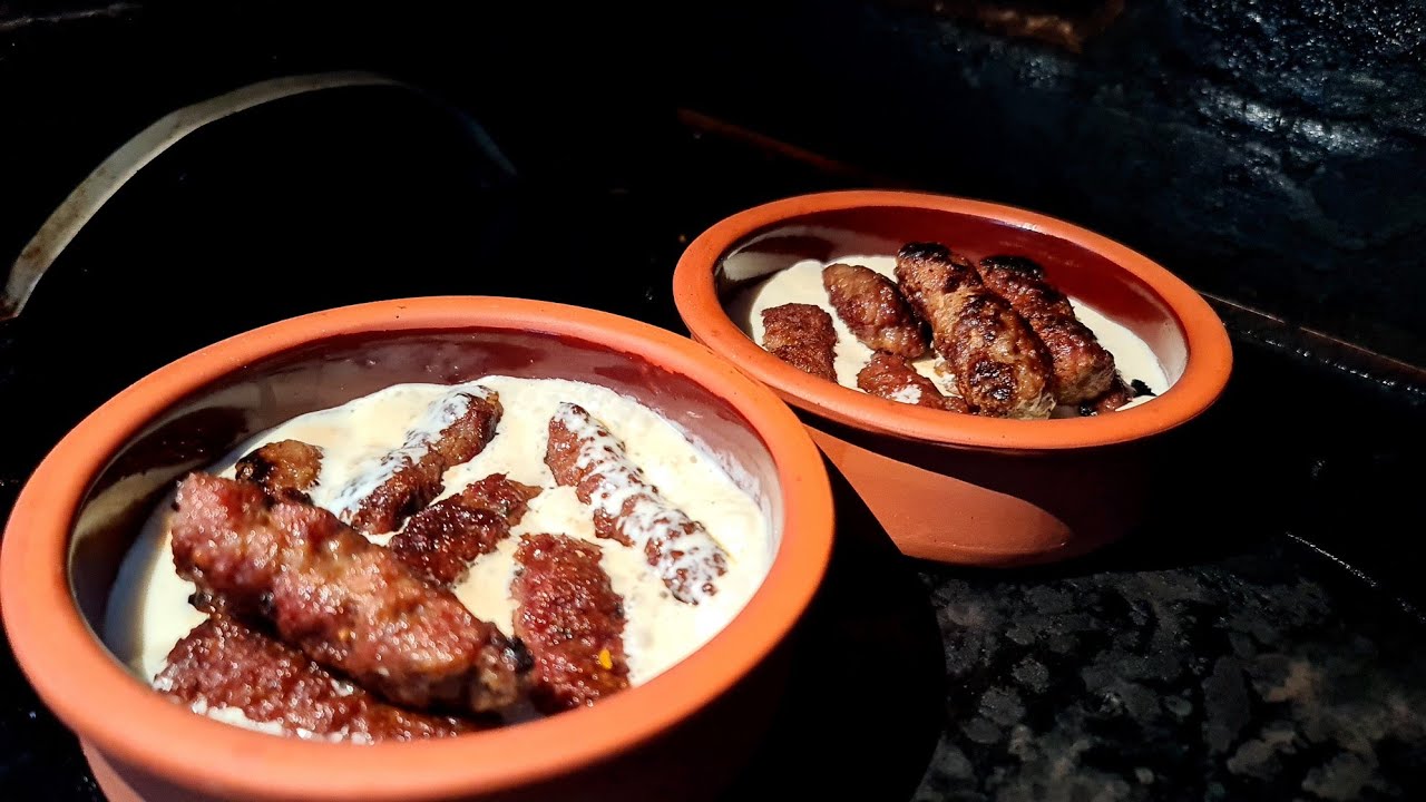 CEVAPI U DAGARI//Cevapi u kajmaku recept i postupak pripreme ASMR