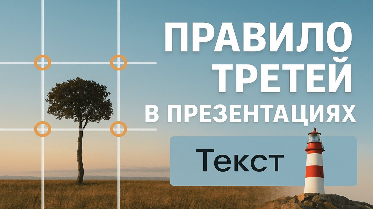 Правило третей в презентациях | Rule of Thirds for Perfect Slide Design