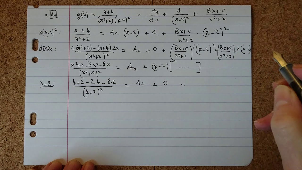 Décomposition d'une fraction en éléments simples (1è espèce) L1 Analyse Calcul d'intégrale