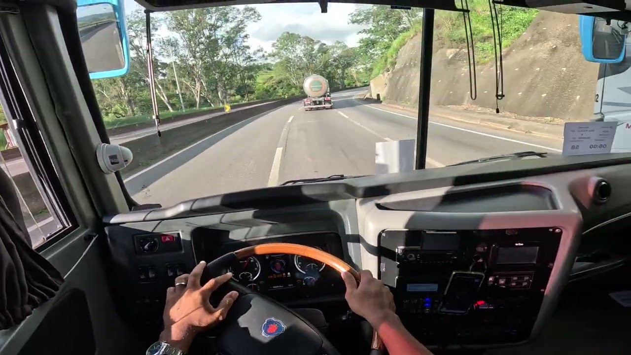 Ao volante, Viagem Satisfat&oacute;ria: Vis&atilde;o do Motorista 🚌 ​#Busologia #OnibusRodoviario #POV #viral #bus