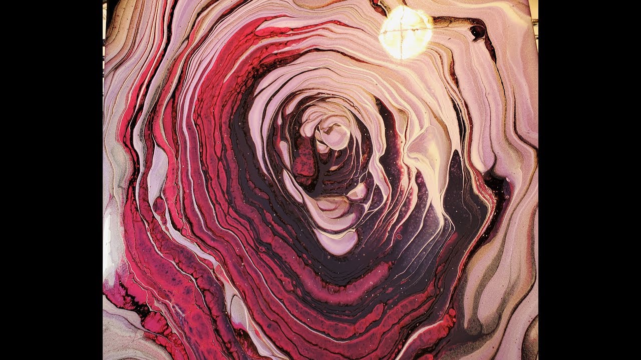 (97) Fluid Art Acrylic Pouring: Traveling Kiss Pour Inspired by Olga of Smart Art Materials