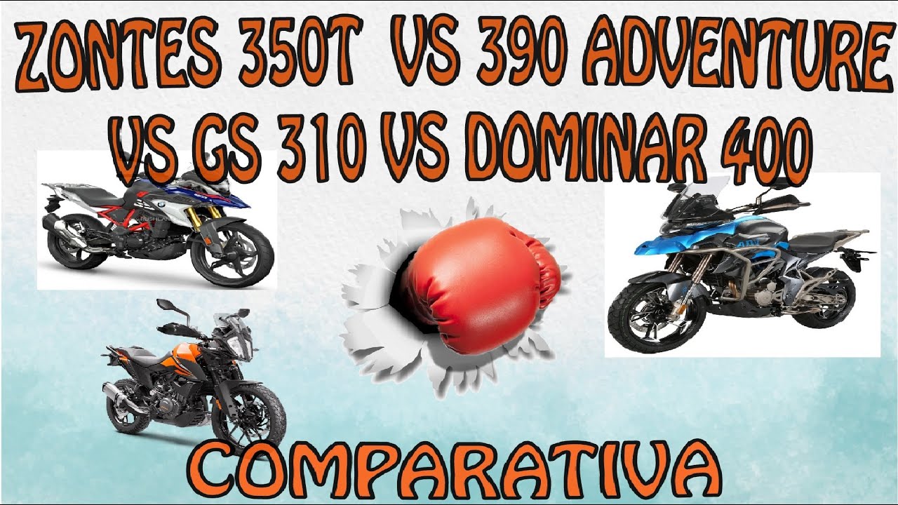 ZONTES 350T (T 310) VS KTM 390 ADVENTURE VS BMW GS 310 COMPARATIVA