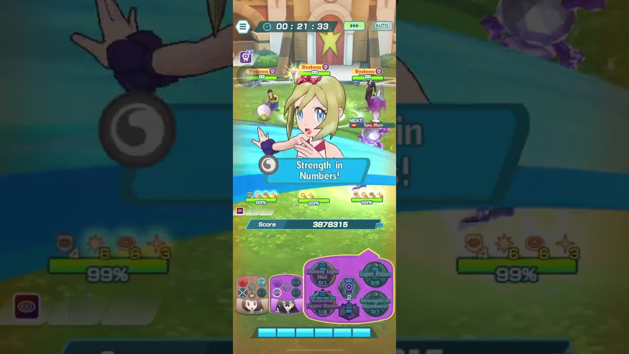 1/5 lvl 140 EX SS Carmine hit 12 mil in 3v3 Poison DC - Pokemon Masters EX