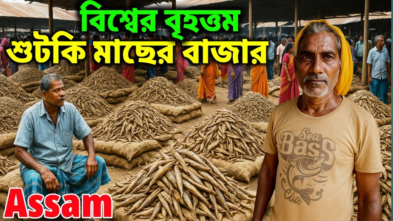 ভারতের সবচেয়ে বড় শুকনো মাছের বাজার। World's Biggest Dry Fish Market