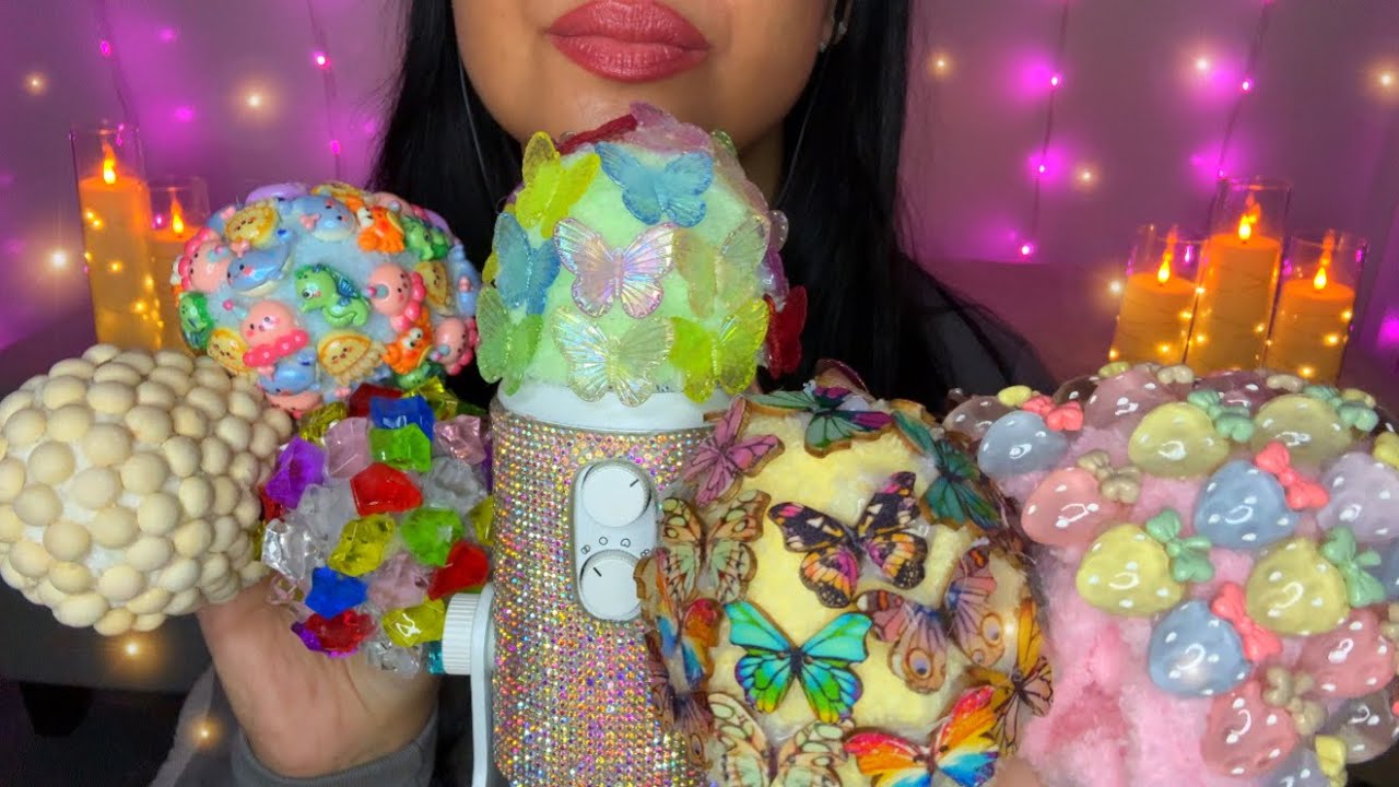 ASMR NEW Embellished Mic Covers 💖Scratching & Tapping for Ultimate Tingles!