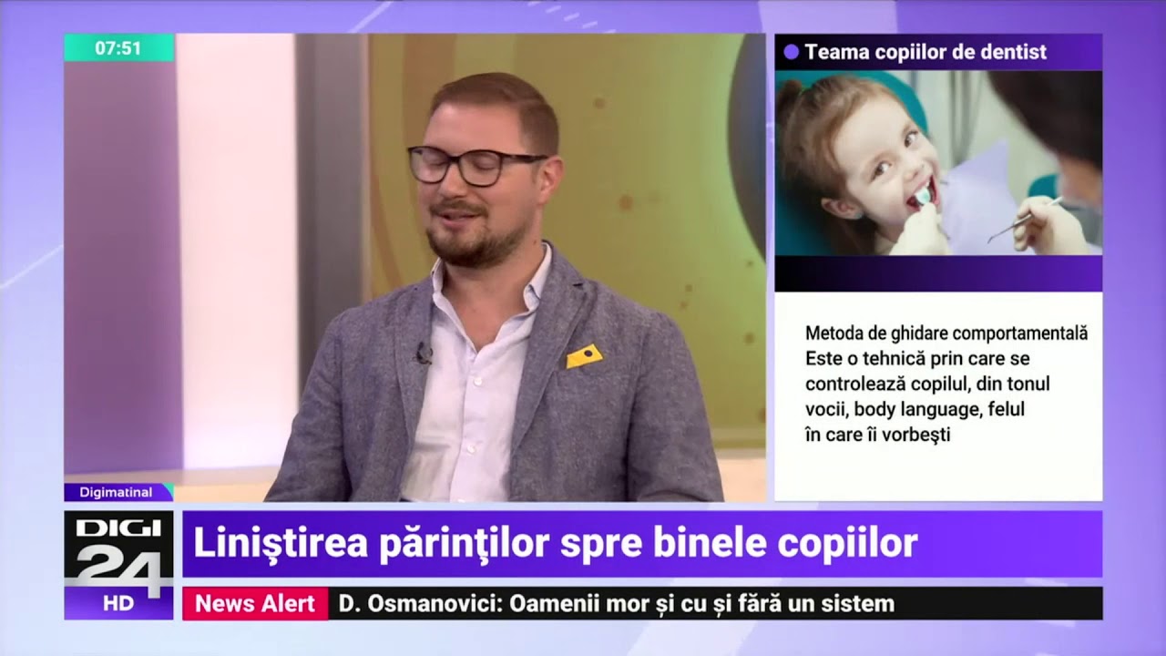 Frica de dentist ~ dr. Mirel Toma la Digi Matinal 19.07.2019