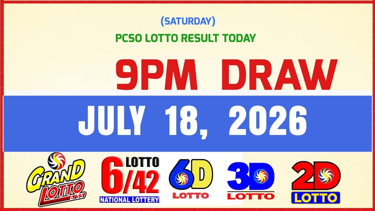 Lotto Results Today 9pm Draw July 18 2026 PCSO