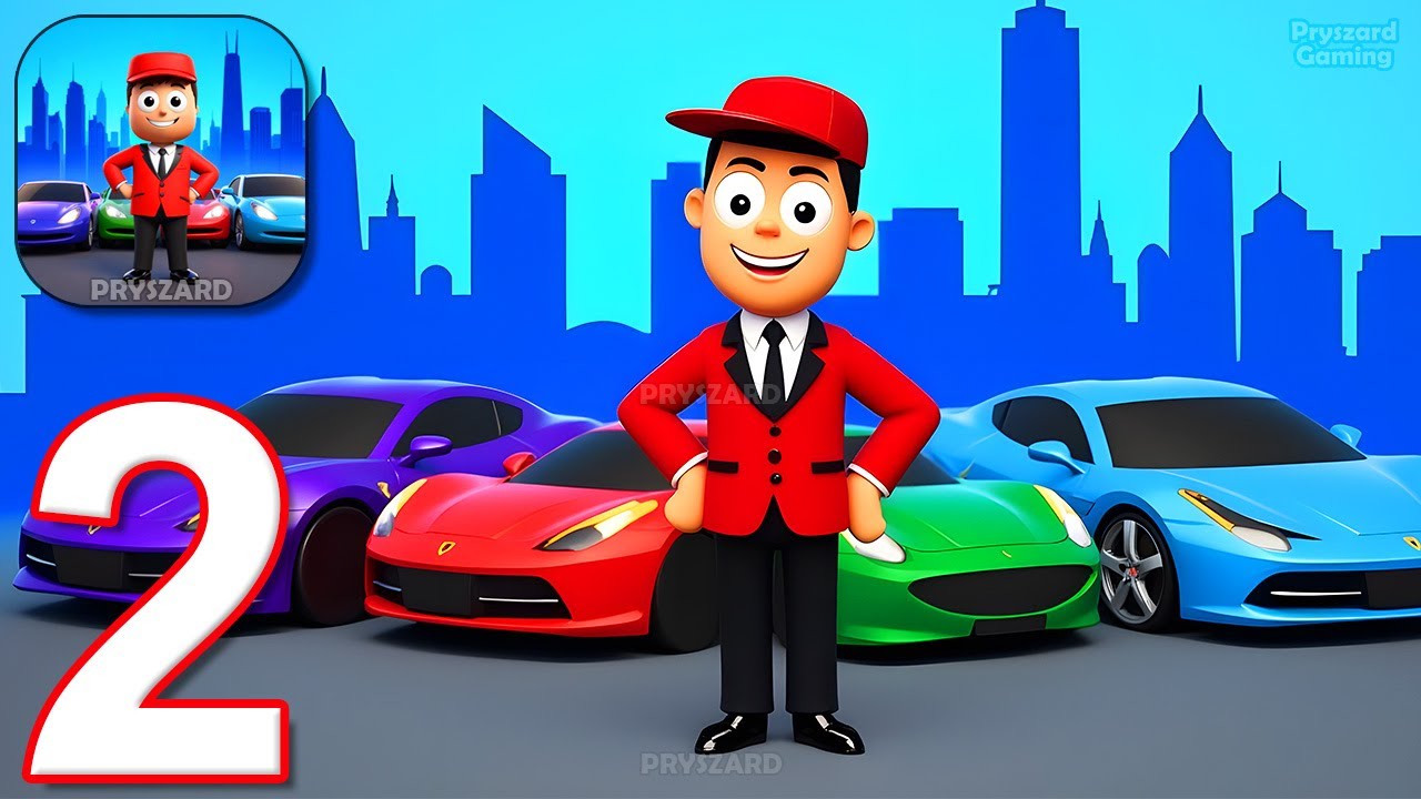 Valet Master - Gameplay Walkthrough Part 2 - Park Cars Earn Rewards (iOS, Android)