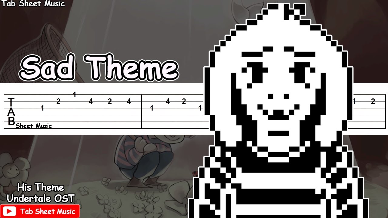 Undertale OST - His Theme (Sad Theme) Guitar Tutorial | TAB
