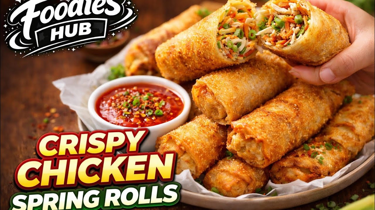 Chicken Spring Roll Recipe foodies Hub| Ramzan special Recipe | iftar SpecialRecipe |