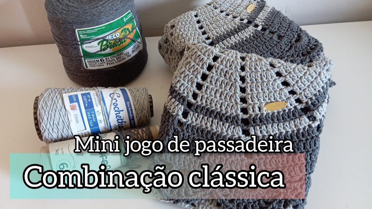 📌 Produção de um mini jogo de passadeira/ primeira vez fazendo essa combinação#vlog @Crochêdaedi 