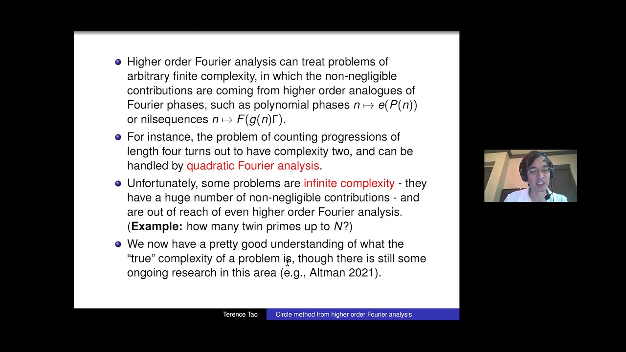 Terence Tao: The circle method from the perspective of higher order Fourier analysis