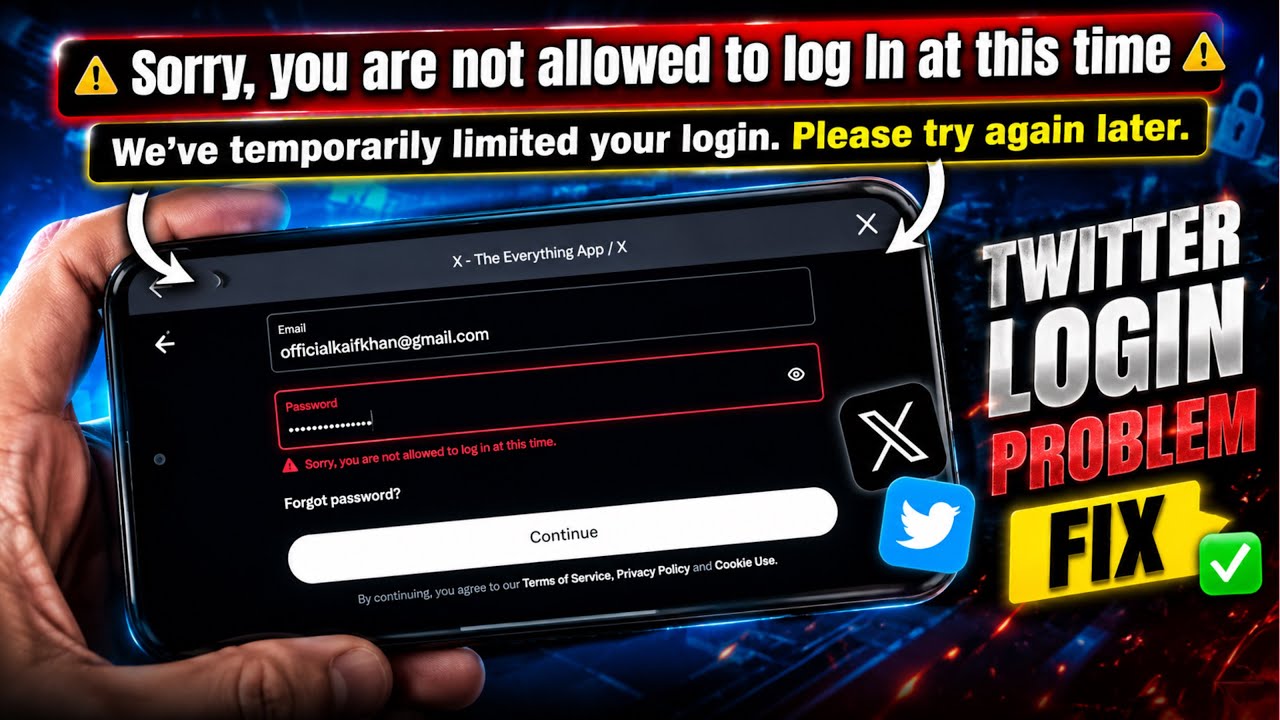 Sorry you not allowed to login this twitter / Bgmi twitter login problem