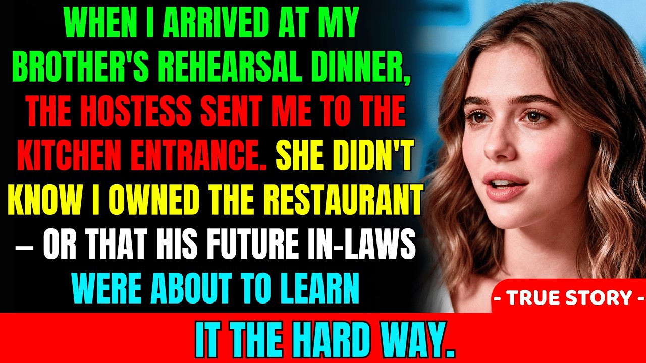 They Dismissed Me at My Brother's Rehearsal Dinner — Then I Revealed I Own the Restaurant They We...