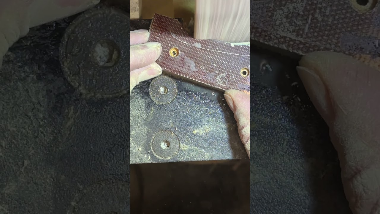 Shaping micarta knife handles