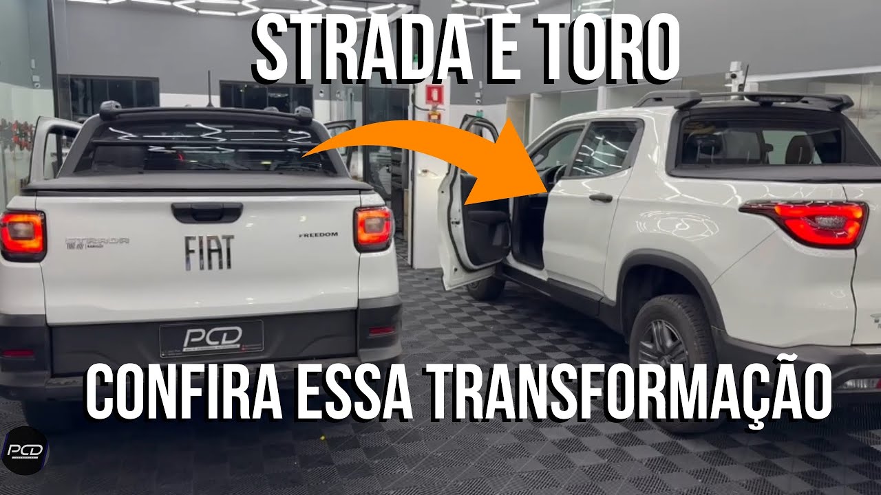 FIAT STRADA 2026 e FIAT TORO - Ambas com central multimídia UCONNECT + Câmera de ré original MOPAR