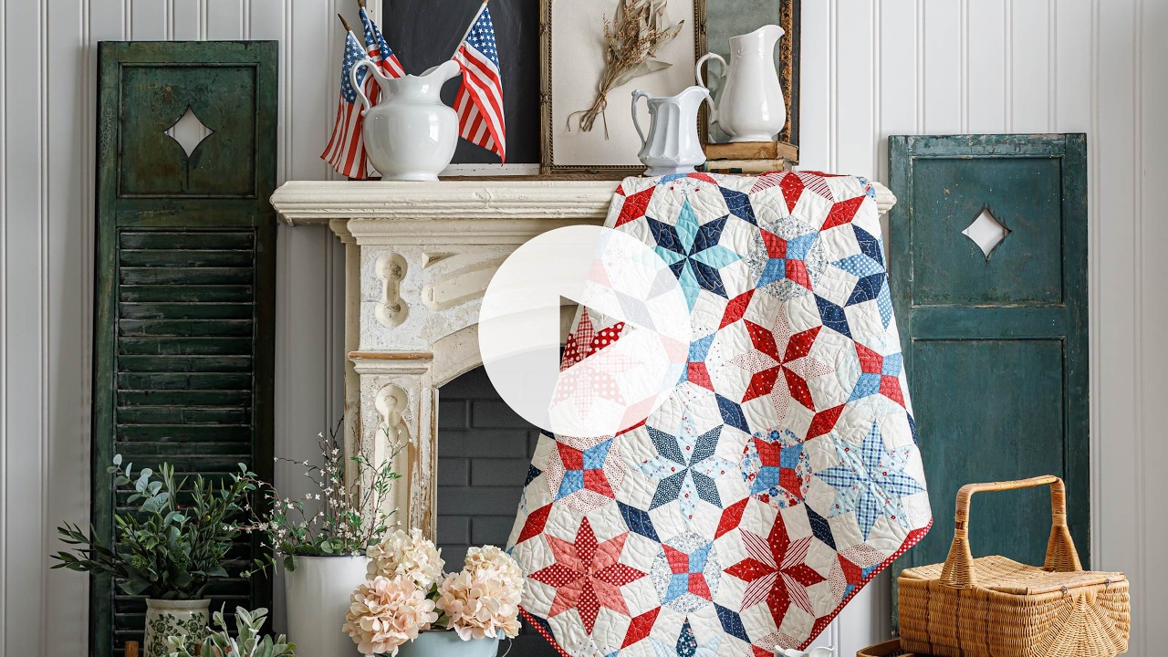 Learn English Paper Piecing with our Stars of Liberty EPP Kit