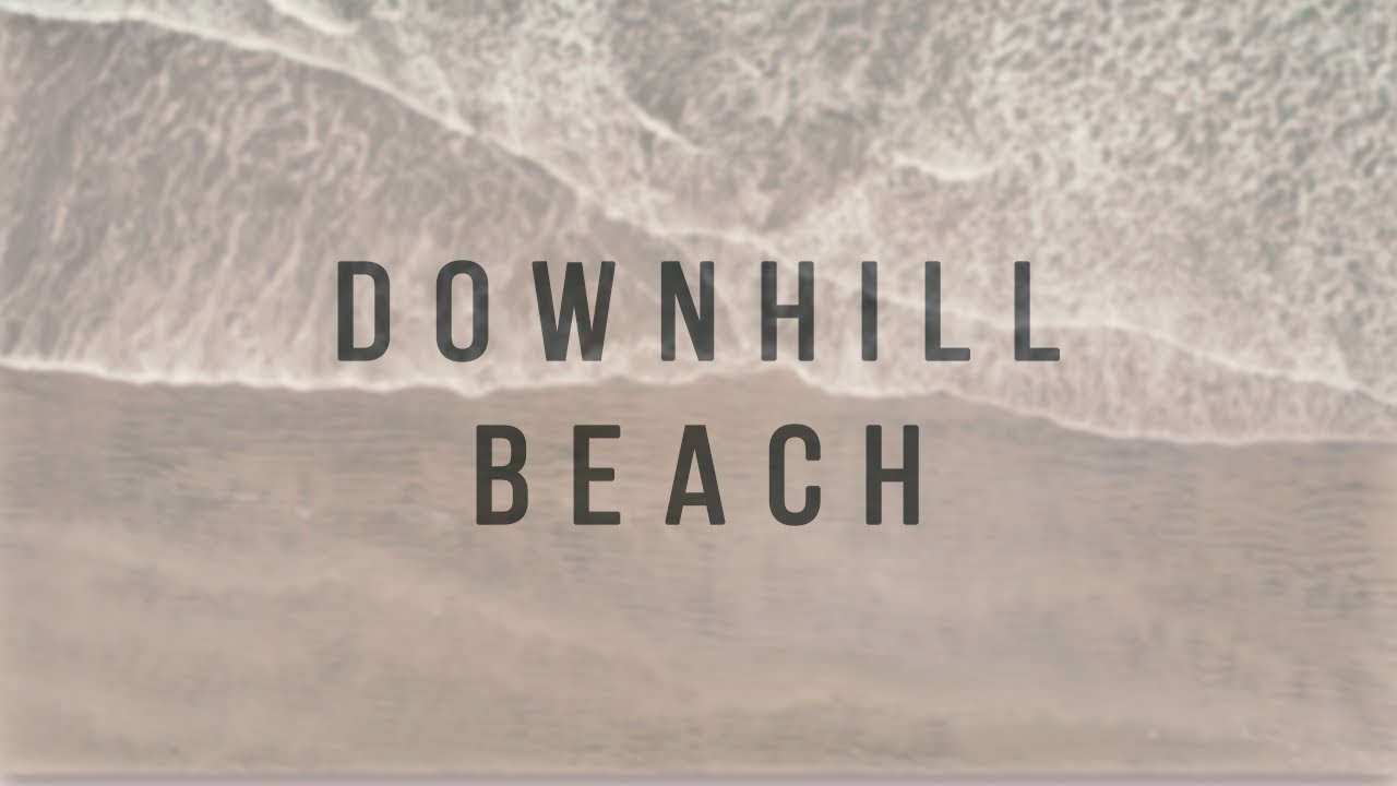 Downhill Beach and Frozen Waterfall in 4k