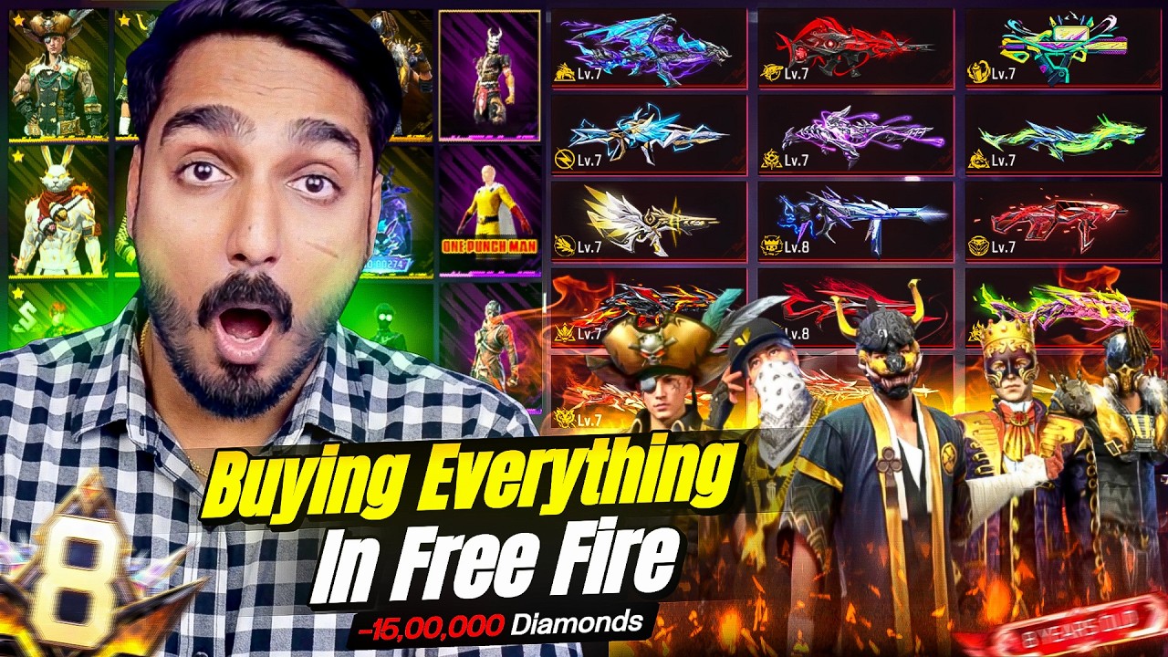 Purchasing New Free Fire All Collection ID 😈 -3,00,000 Diamonds 😭