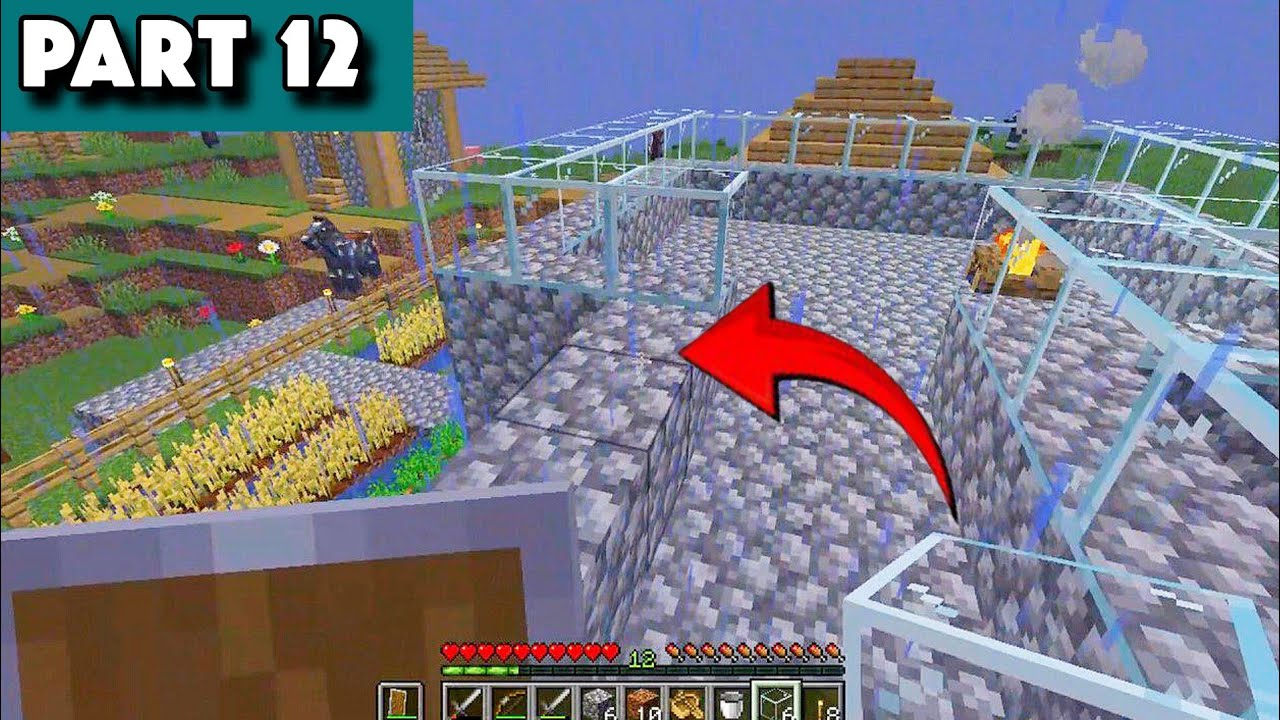 Now I have to put glass on this path | Minecraft | part 12