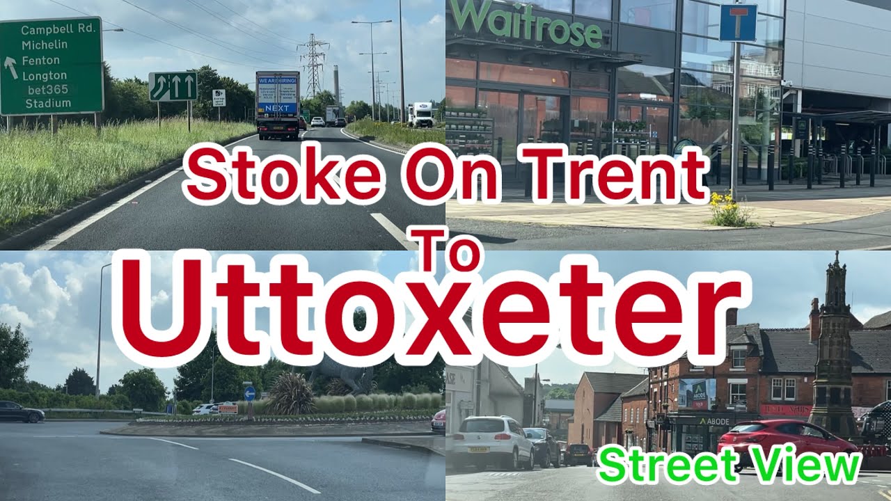 Stoke On Trent To Uttoxeter | Street View | Countryside | 2024 🇬🇧