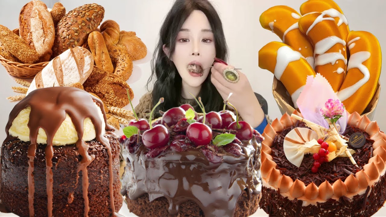 Asmr🍰Eating Chocolate Tiger Cake🍰 (Soft And Waxy Sound) 크림丨먹방丨Mukbang丨Satisfying丨Eatings
