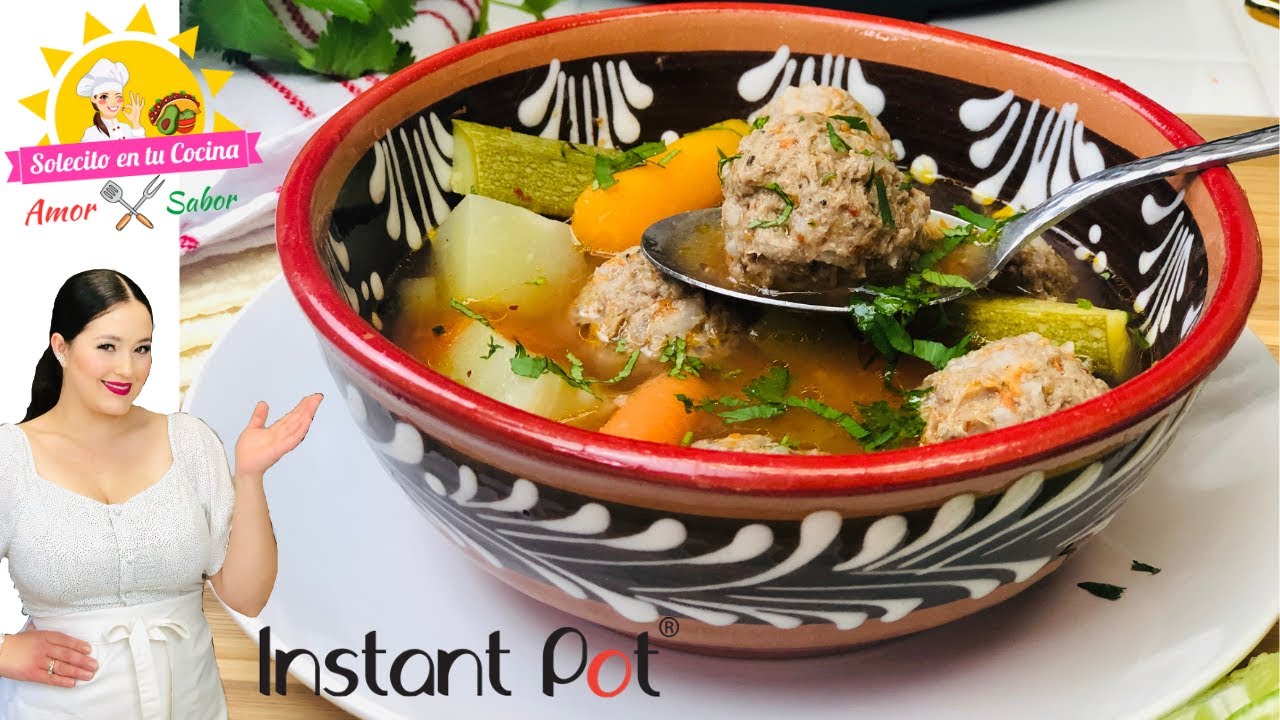ALBONDIGAS CON VERDURA EN INSTANT POT - Como hacer ALBONDIGAS CON VERDURAS en 10 min.