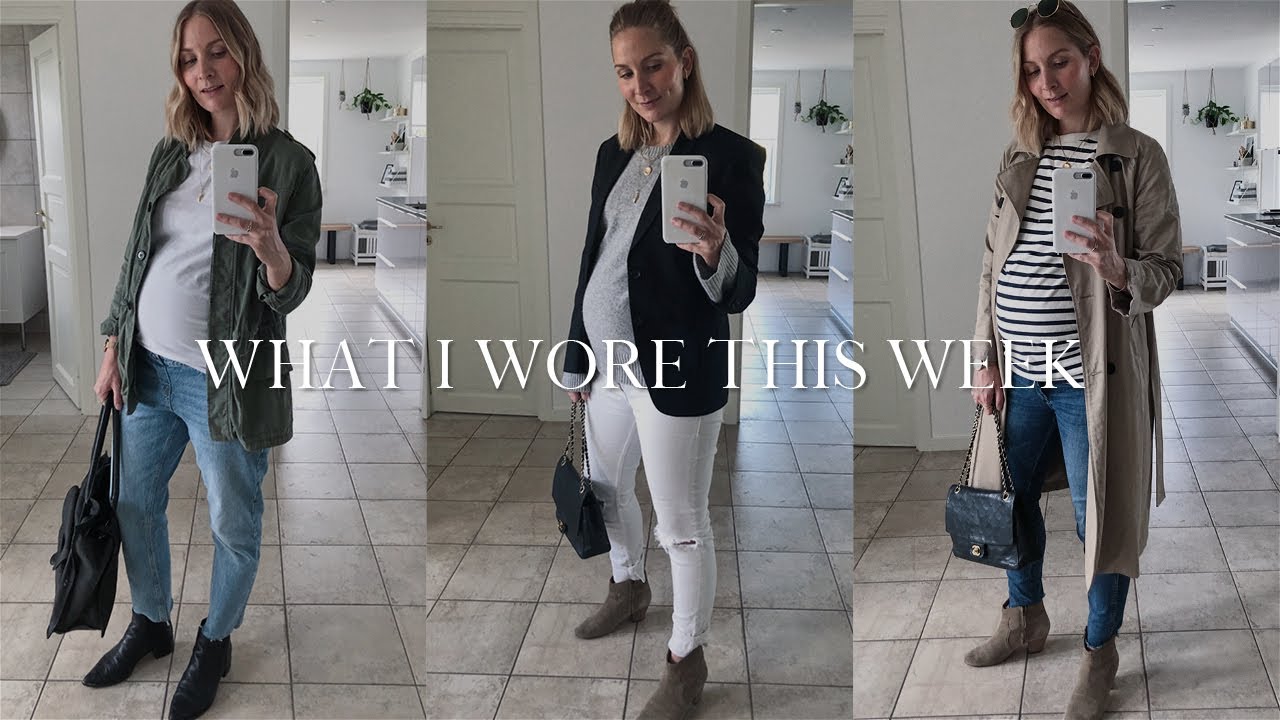 A week in minimal maternity outfits | Summer capsule wardrobe