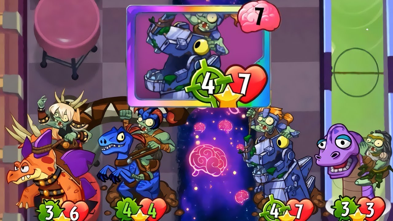 Plants vs Zombies Heroes - Zombot Dinotronic Mechasaur Gameplay + Brontosaurus Rider & Raptor Rider