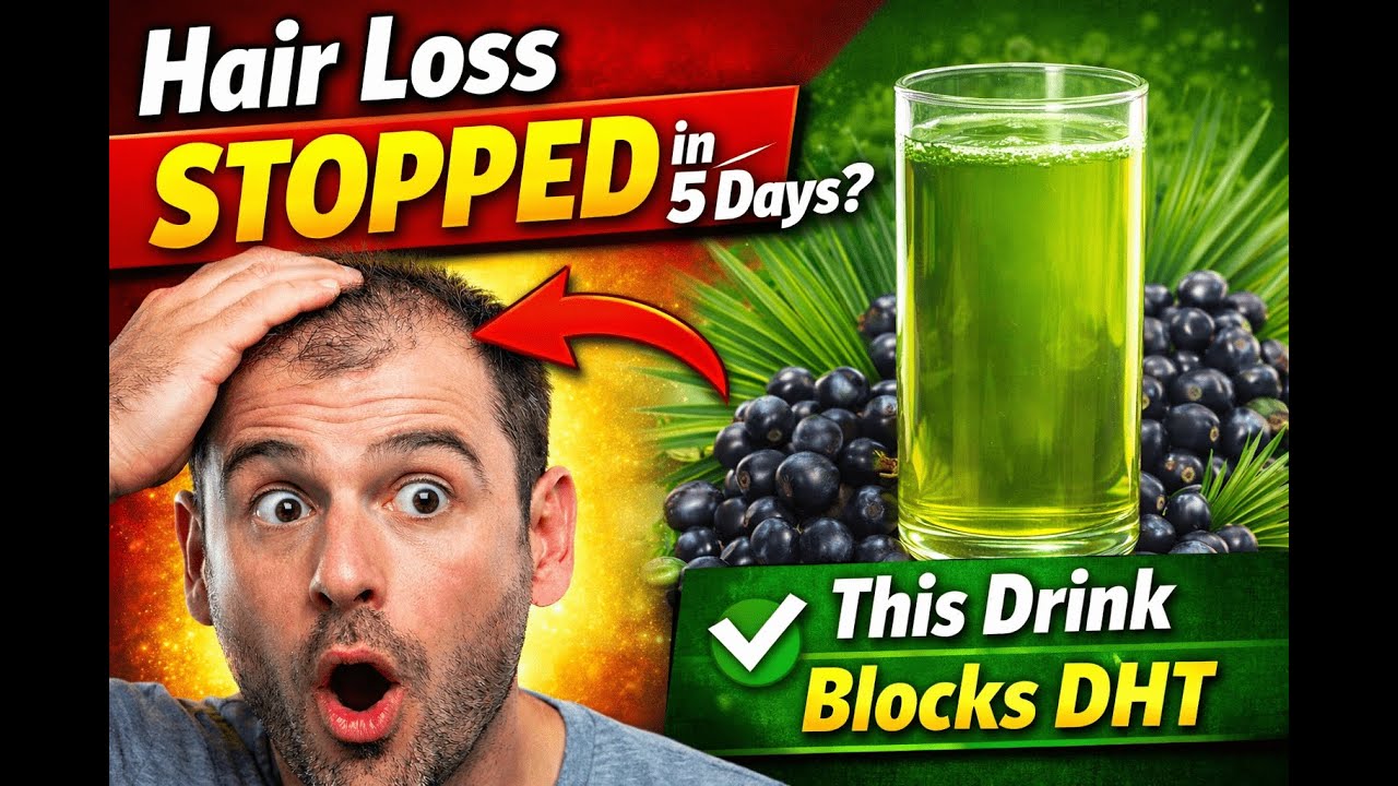 5-Day Saw Palmetto Drink Blocks DHT & Stops Hair Loss Naturally