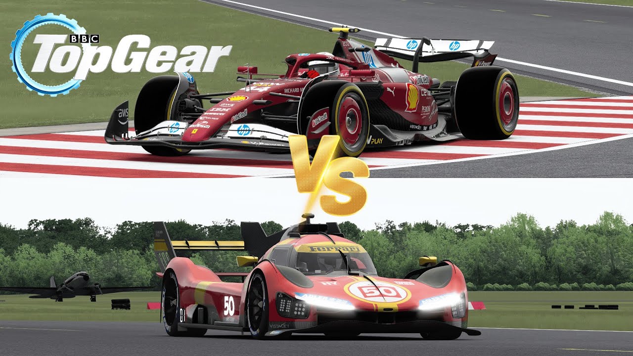 Ferrari SF-25 vs Ferrari 499P - Top Gear Track Lap Time - Assetto Corsa