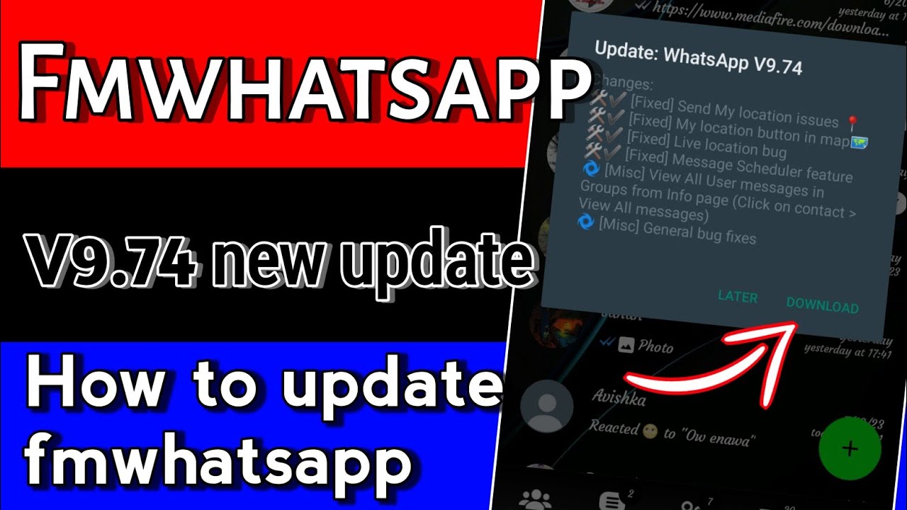 FmwhatsappV9.74 new update | How to update fmwhatsapp