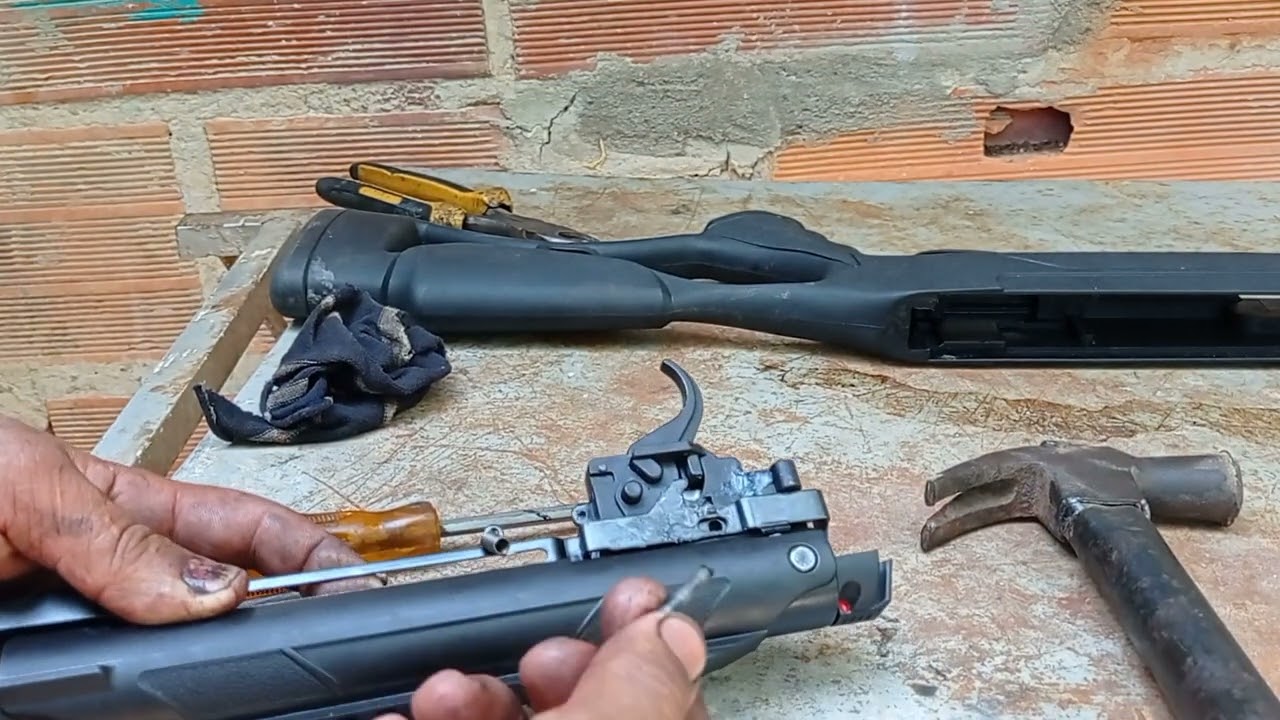 cómo armar un rifle 5.5 y colocarle más fuerza al resorte