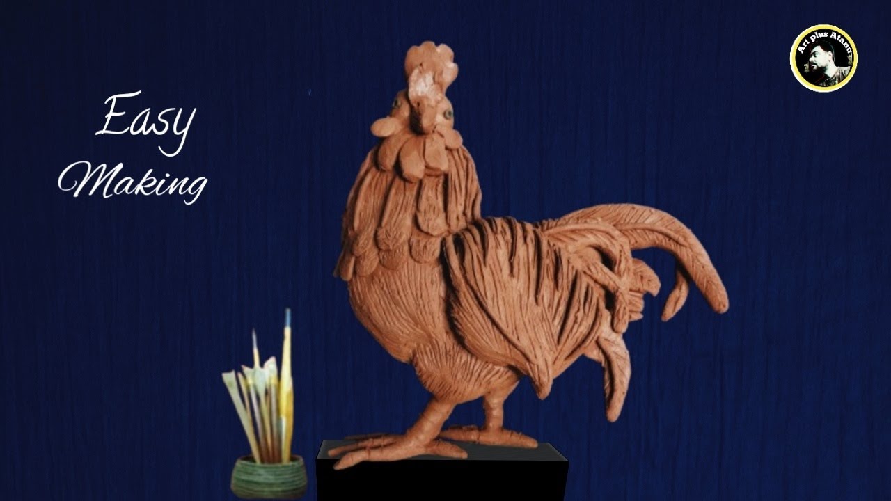 How to make clay chicken ! / Clay hen easy making 🐓🐔❤️ #chicken #hen #art #craft #clay #tutorial