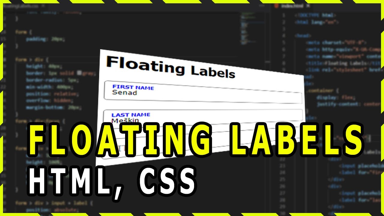 How to create Floating Labels in HTML form