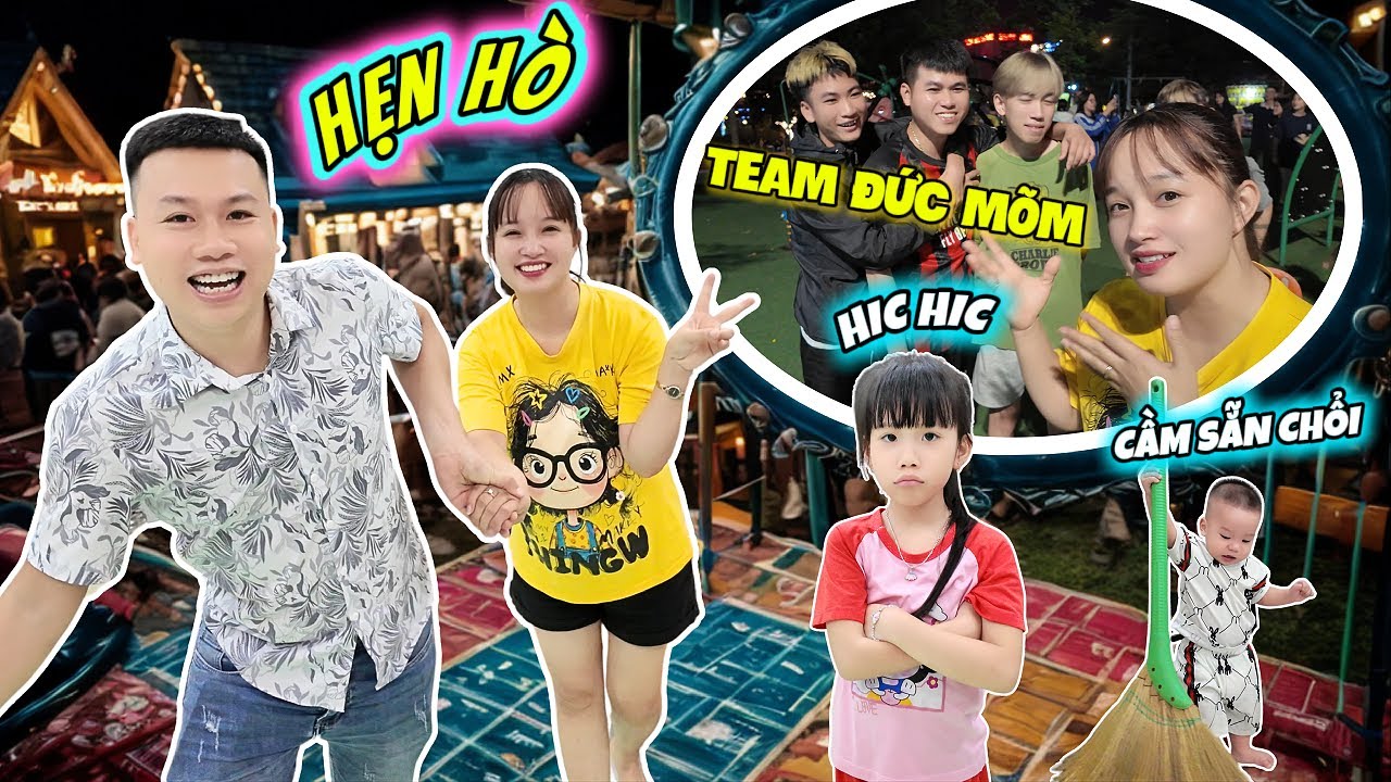 Mẹ Huế V&agrave; Bố Ho&agrave;ng Trốn MiMi MiLo Đi Hẹn H&ograve; Bất Ngờ Găp Team Đức M&otilde;m (Đức Tướng Qu&acirc;n) Xin Chụp Ảnh