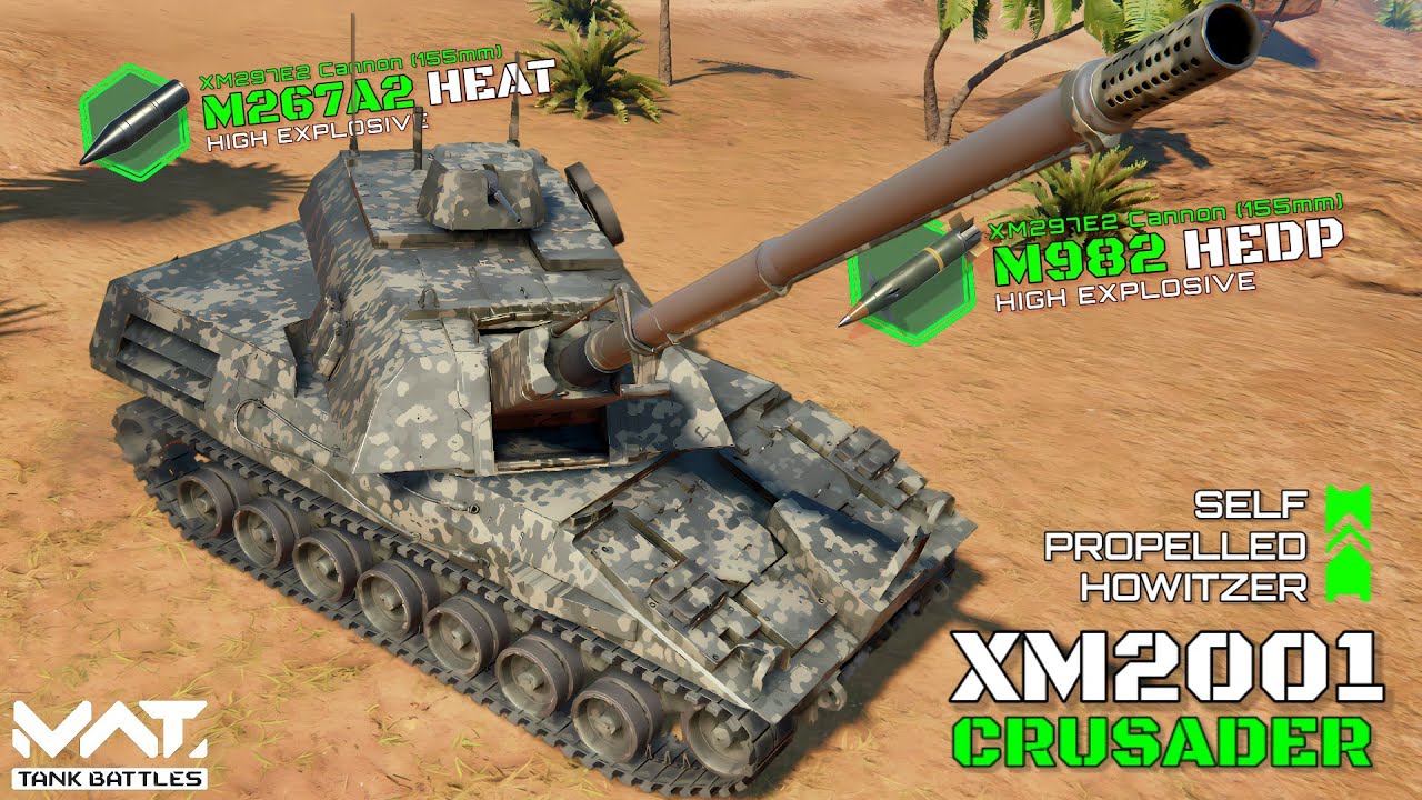 New! XM2001 Crusader Self Propelled Howitzer! Gameplay | MWT Tank Battles