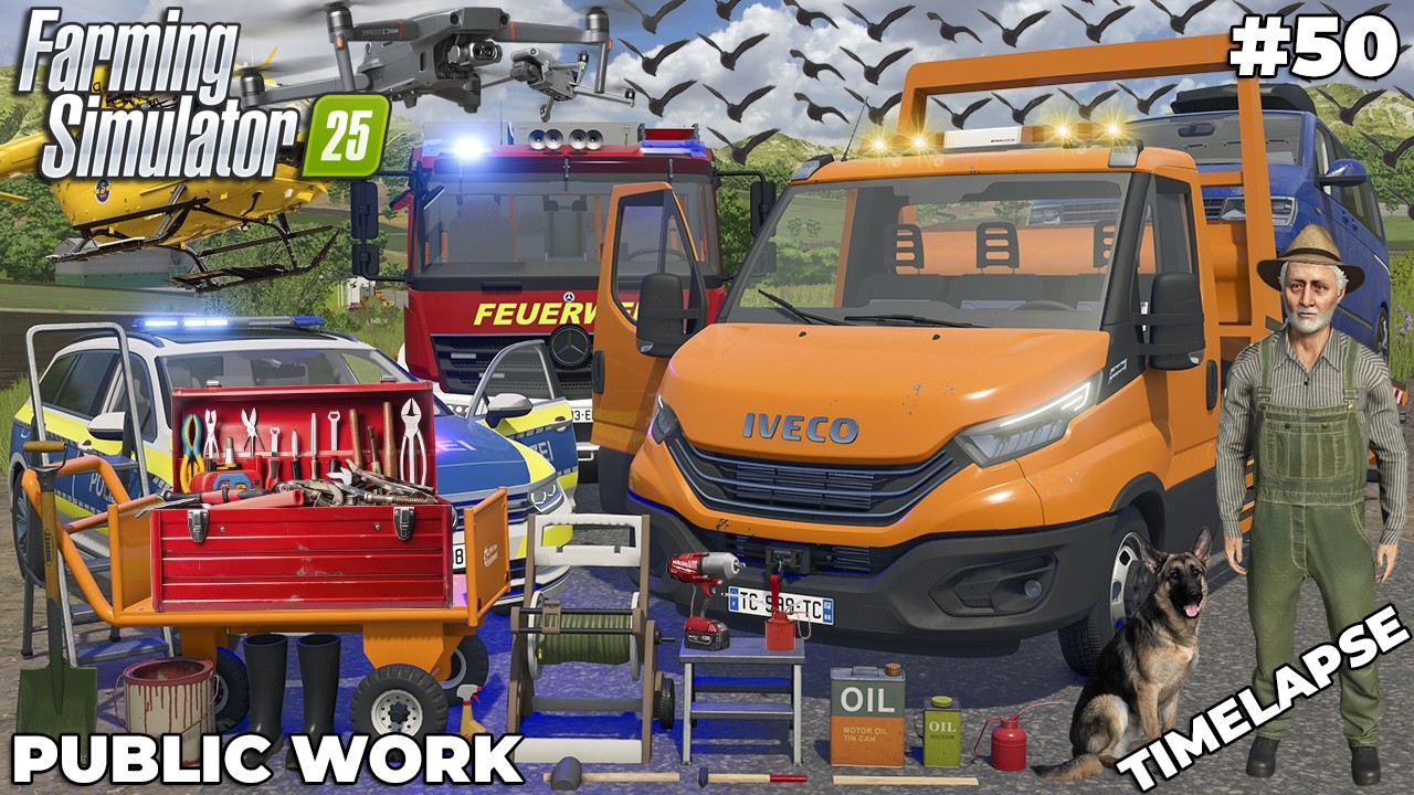 RECOVERING CRASHED CARS WITH NEW IVECO TOW TRUCK ⚠️🚨 | PUBLIC WORK | Farming Simulator 25 | EP 50