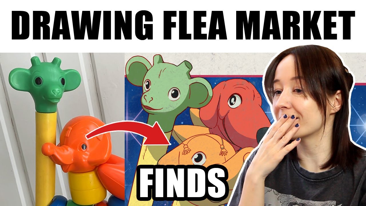 Drawing Flea Market Finds as Anime Characters