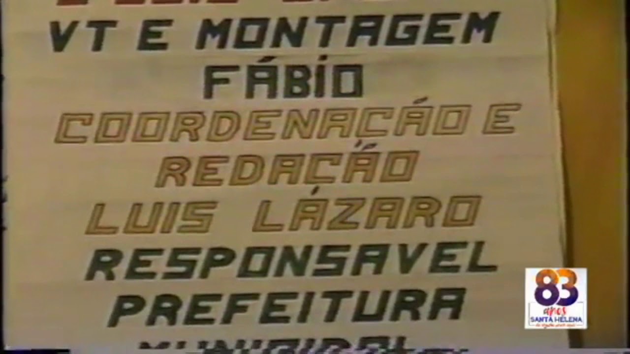 Encerramento Informativo Local - TV Local Santa Helena/MA (1991)