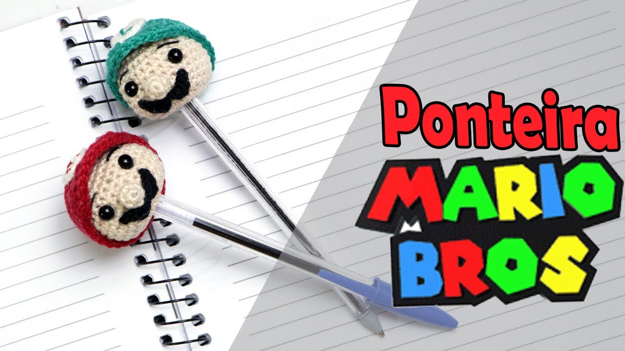 ponteira mario amigurumi