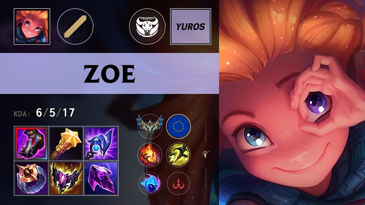 (DIA Yuros) Zoe Mid vs Lissandra (G2 Caps) - EUW Challenger Patch 26.19