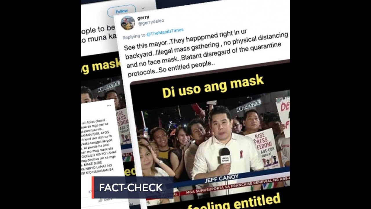 FALSE: Photo of Jeff Canoy, ABS-CBN supporters in &lsquo;illegal mass gathering&rsquo;